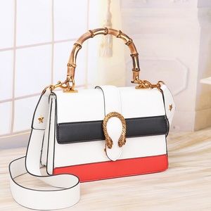 Women's leather bamboo handle